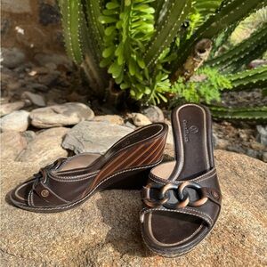 Cole Haan Brown Leather Wedges Size 8